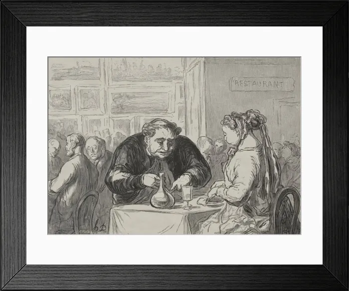 Framed Print : Exposition des beaux-arts: au buffet amour de lart et de la cotelette. Creator Framed Print : Exposition des beaux-arts: au buffet amour de lart et de la cotelette. Creator