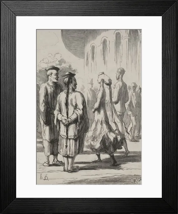 Framed Print : Exposition universelle: quels sont les plus chinois?. Creator: Honore Daumier (French Framed Print : Exposition universelle: quels sont les plus chinois?. Creator: Honore Daumier (French