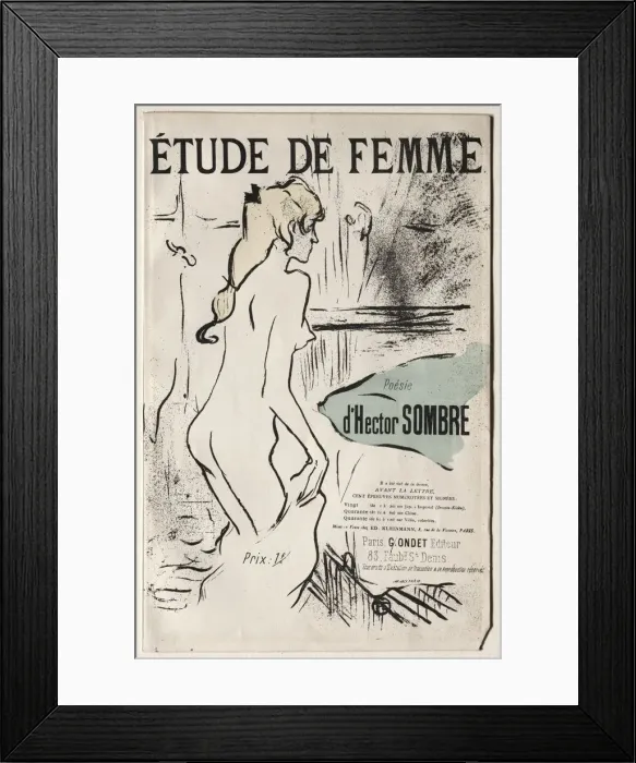 Framed Print : Etude de Femme, 1893. Creator: Henri de Toulouse-Lautrec (French, 1864-1901) Framed Print : Etude de Femme, 1893. Creator: Henri de Toulouse-Lautrec (French, 1864-1901)