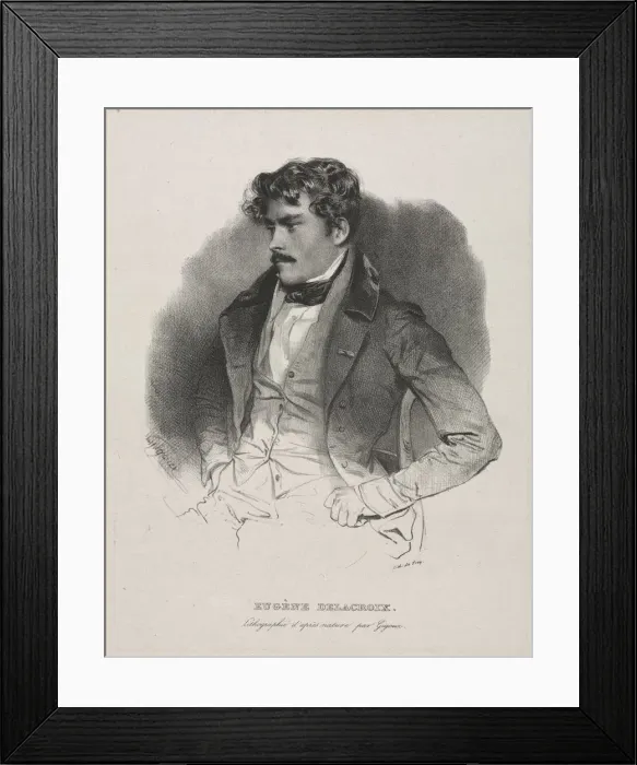 Framed Print : Eugene Delacroix. Creator: Jean Francois Gigoux (French, 1806-1894) Framed Print : Eugene Delacroix. Creator: Jean Francois Gigoux (French, 1806-1894)