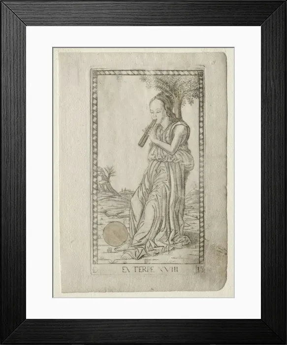 Framed Print : Euterpe (music, lyric poetry) (from the Tarocchi series D... before 1467. Creator Framed Print : Euterpe (music, lyric poetry) (from the Tarocchi series D... before 1467. Creator