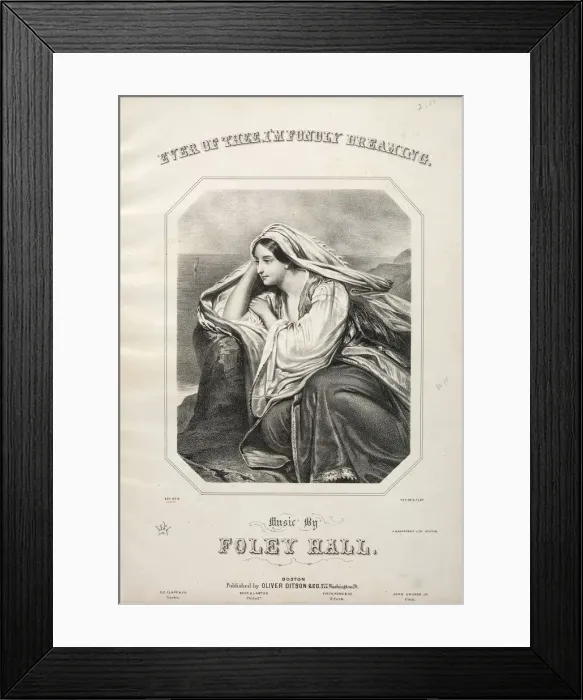 Framed Print : Ever of Thee, Im Fondly Dreaming - Sheet Music Cover. Creator: Winslow Homer (American, 1836-1910) Framed Print : Ever of Thee, Im Fondly Dreaming - Sheet Music Cover. Creator: Winslow Homer (American, 1836-1910)