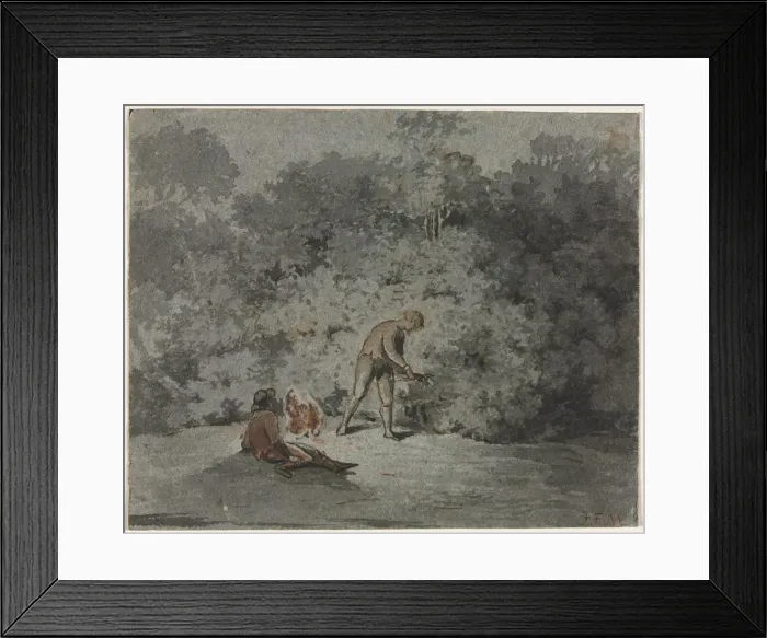 Framed Print : Faggot Gatherer, third quarter 1600s. Creator: Francisque Millet (French, 1642-1679)