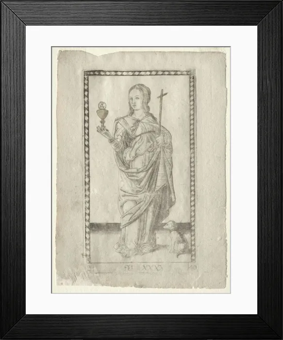 Framed Print : Faith (from the Tarocchi, series B: Cosmic Principles & Virtues, #40), before 1467 Framed Print : Faith (from the Tarocchi, series B: Cosmic Principles & Virtues, #40), before 1467