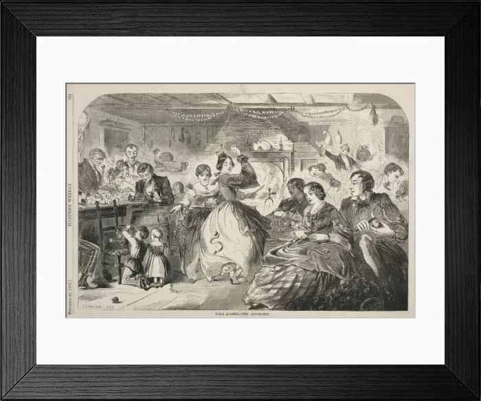 Framed Print : Fall Games - The Apple Bee, 1859. Creator: Winslow Homer (American, 1836-1910) Framed Print : Fall Games - The Apple Bee, 1859. Creator: Winslow Homer (American, 1836-1910)