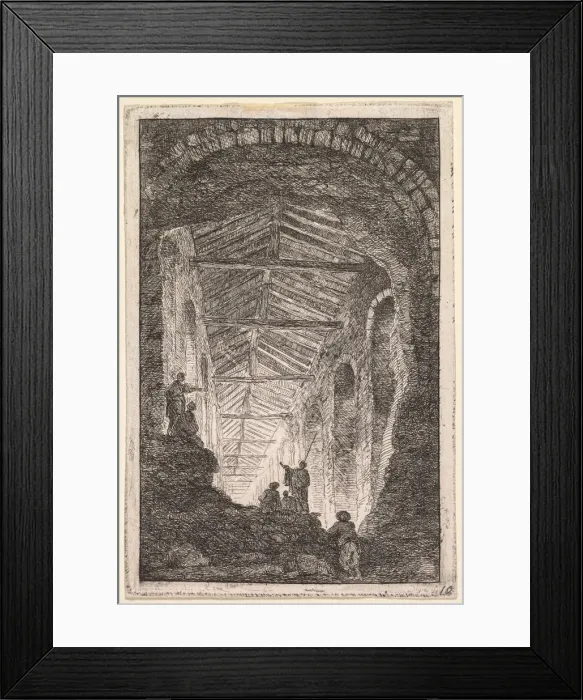 Framed Print : Evenings in Rome: The Antique Gallery, 1763-1764. Creator: Hubert Robert (French, 1733-1808) Framed Print : Evenings in Rome: The Antique Gallery, 1763-1764. Creator: Hubert Robert (French, 1733-1808)