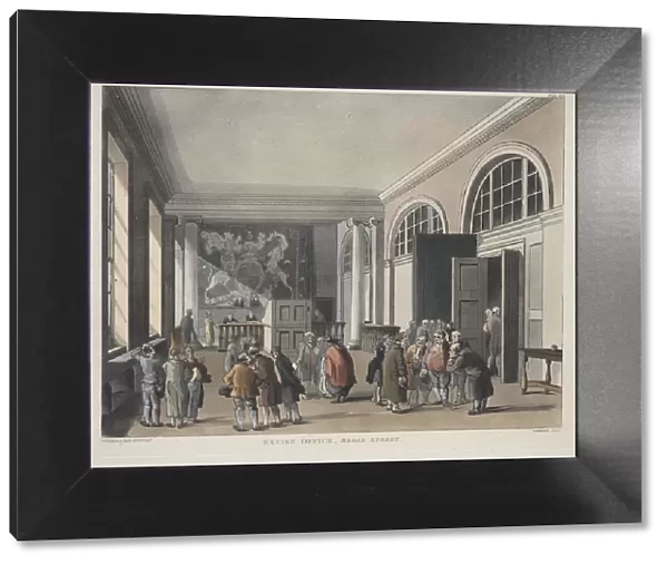 Excise Office, Broad Street, 1810. Creator: Thomas Rowlandson (British, 1756-1827)