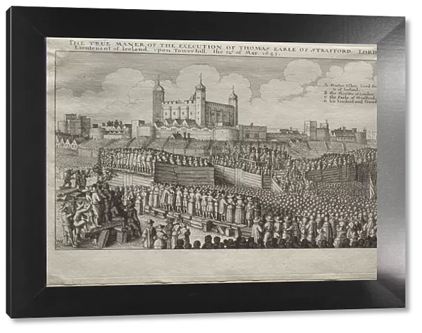 Execution of the Earl of Strafford, 1641. Creator: Wenceslaus Hollar (Bohemian, 1607-1677)