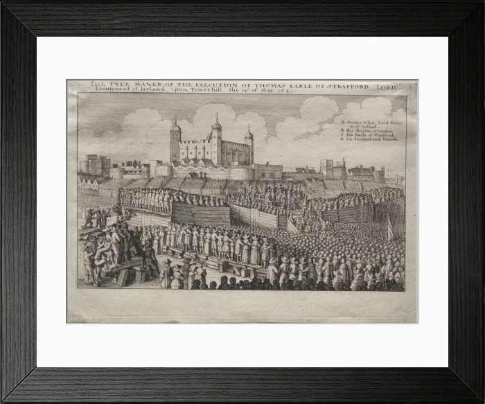 Framed Print : Execution of the Earl of Strafford, 1641. Creator: Wenceslaus Hollar (Bohemian, 1607-1677) Framed Print : Execution of the Earl of Strafford, 1641. Creator: Wenceslaus Hollar (Bohemian, 1607-1677)