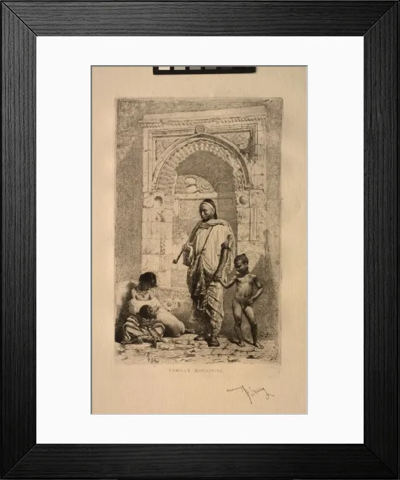 Framed Print : Famille Marocaine, 1862. Creator: Mariano Fortuny y Carbo (Spanish, 1838-1874) Framed Print : Famille Marocaine, 1862. Creator: Mariano Fortuny y Carbo (Spanish, 1838-1874)