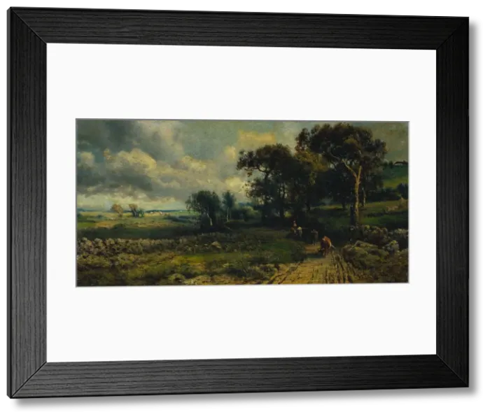 Framed Print : Fleecy Clouds, 1881. Creator: George Inness (American, 1825-1894), imitator of Framed Print : Fleecy Clouds, 1881. Creator: George Inness (American, 1825-1894), imitator of
