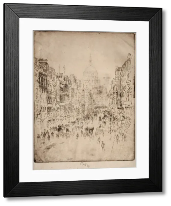 Framed Print : Fleet Street, Up to St. Pauls, 1896. Creator: Joseph Pennell (American, 1857-1926) Framed Print : Fleet Street, Up to St. Pauls, 1896. Creator: Joseph Pennell (American, 1857-1926)