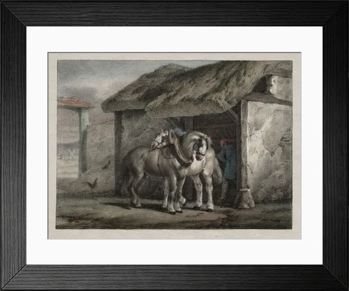 Framed Print : Farm Horse. Creator: Horace Vernet (French, 1789-1863) Framed Print : Farm Horse. Creator: Horace Vernet (French, 1789-1863)