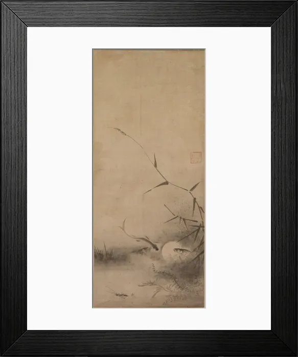 Framed Print : Fish and Seaweed, 16th century. Creator: Rinkyo (Japanese) Framed Print : Fish and Seaweed, 16th century. Creator: Rinkyo (Japanese)