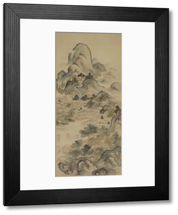 Framed Print : Fishing in Springtime, 1700s. Creator: Ike Taiga (Japanese, 1723-1776) Framed Print : Fishing in Springtime, 1700s. Creator: Ike Taiga (Japanese, 1723-1776)