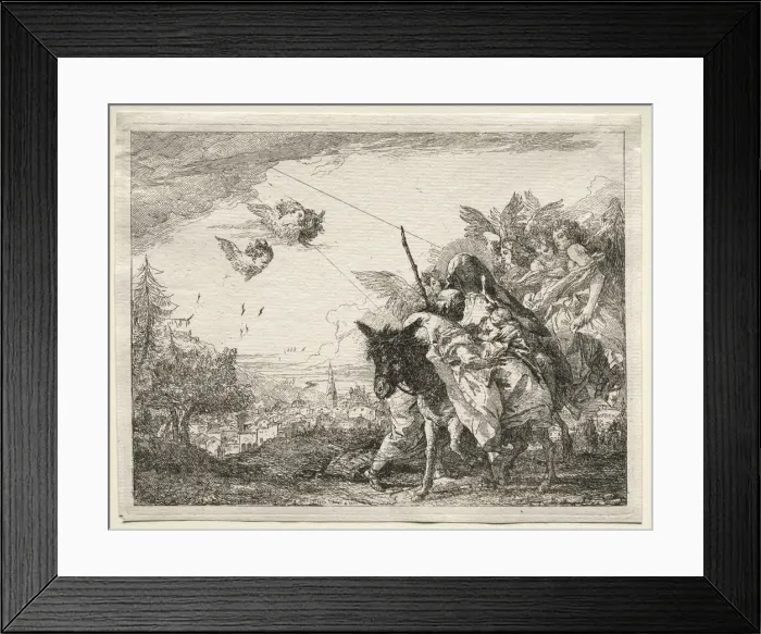 Framed Print : Flight into Egypt: Joseph Pausing to Gaze at the Infant Christ Framed Print : Flight into Egypt: Joseph Pausing to Gaze at the Infant Christ