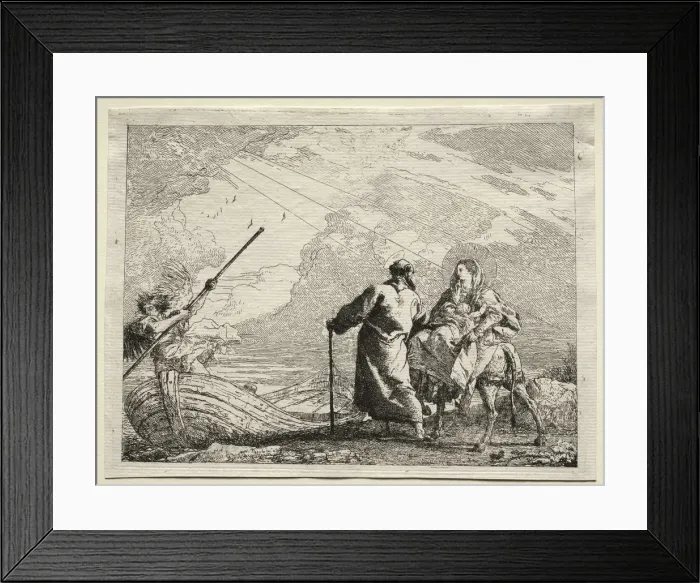Framed Print : Flight into Egypt: The Holy Family Arriving at the Bank of the River Framed Print : Flight into Egypt: The Holy Family Arriving at the Bank of the River