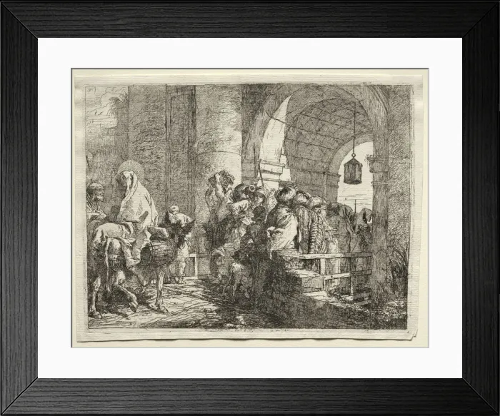 Framed Print : Flight into Egypt: The Holy Family Passing under an Arch. Creator: Giovanni Domenico Tiepolo Framed Print : Flight into Egypt: The Holy Family Passing under an Arch. Creator: Giovanni Domenico Tiepolo