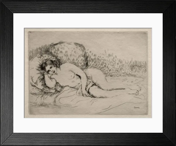 Framed Print : Femme nue couchee. Creator: Pierre-Auguste Renoir (French, 1841-1919) Framed Print : Femme nue couchee. Creator: Pierre-Auguste Renoir (French, 1841-1919)