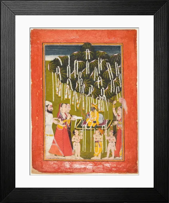 Framed Print : Fertility worship of Krishna, c. 1720-25. Creator: Unknown Framed Print : Fertility worship of Krishna, c. 1720-25. Creator: Unknown
