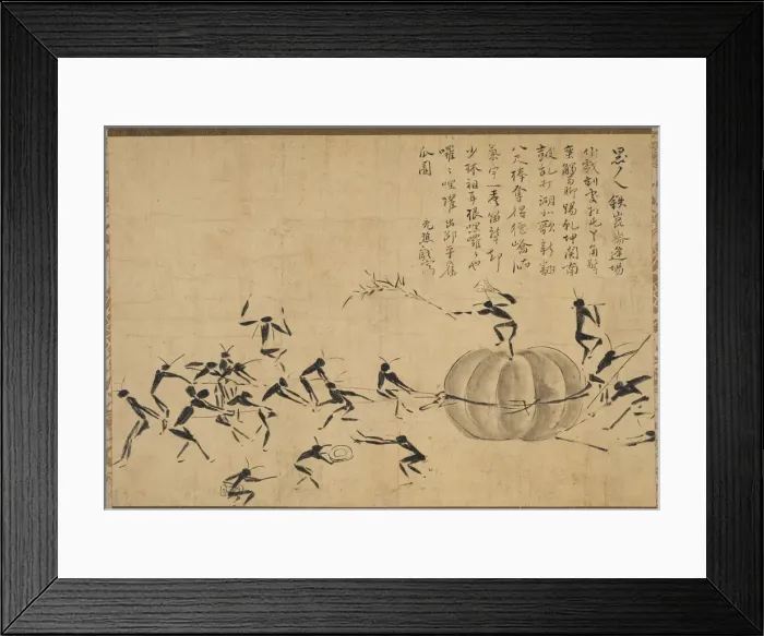 Framed Print : Festival of Insects, 1600s-1800s. Creator: Motsurin J?t? (Japanese, d. 1492) Framed Print : Festival of Insects, 1600s-1800s. Creator: Motsurin J?t? (Japanese, d. 1492)