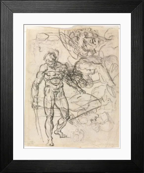 Framed Print : Figure Studies (verso), c. 1761. Creator: Jean-Honore Fragonard (French, 1732-1806) Framed Print : Figure Studies (verso), c. 1761. Creator: Jean-Honore Fragonard (French, 1732-1806)