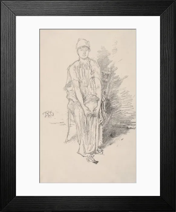 Framed Print : Figure Study, 1890. Creator: James McNeill Whistler (American, 1834-1903) Framed Print : Figure Study, 1890. Creator: James McNeill Whistler (American, 1834-1903)