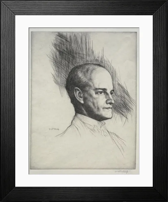 Framed Print : John Galsworthy, 1920. Creator: William Strang (British, 1859-1921) Framed Print : John Galsworthy, 1920. Creator: William Strang (British, 1859-1921)