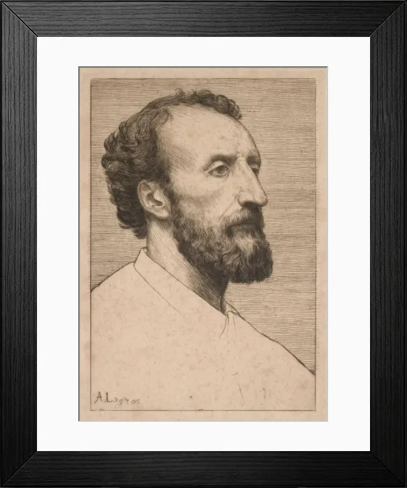 Framed Print : Jules Dalou, 1877. Creator: Alphonse Legros (French, 1837-1911) Framed Print : Jules Dalou, 1877. Creator: Alphonse Legros (French, 1837-1911)