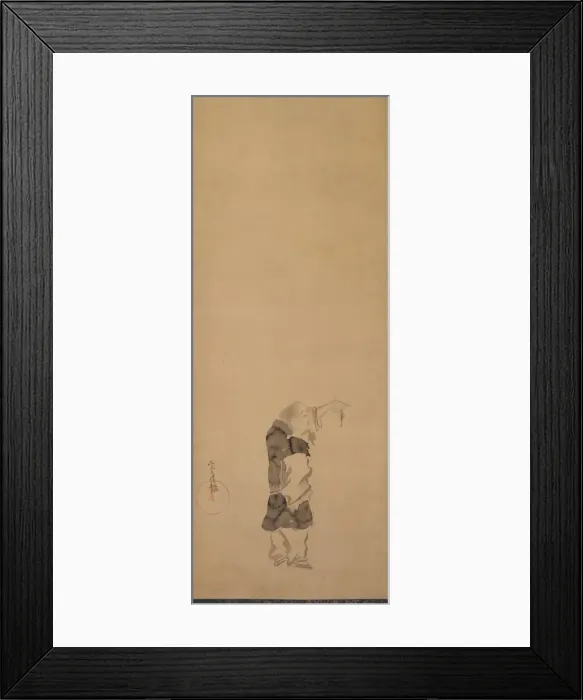 Framed Print : Kenshu, Monk with Shrimp, c. 1600-1640. Creator: Tawaraya S?tatsu (Japanese, died c Framed Print : Kenshu, Monk with Shrimp, c. 1600-1640. Creator: Tawaraya S?tatsu (Japanese, died c
