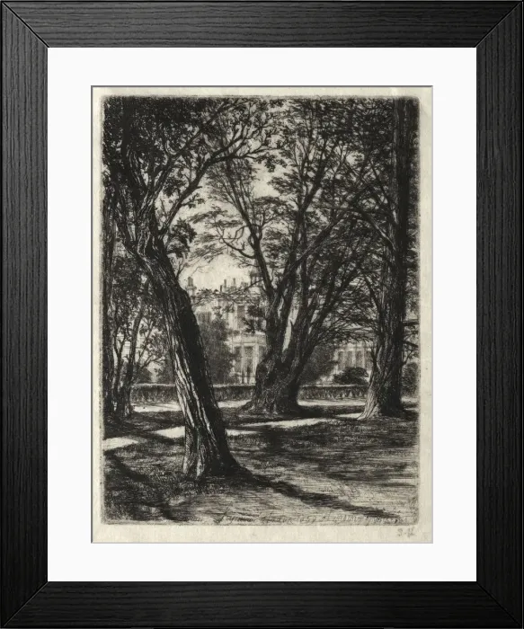 Framed Print : Kensington Gardens, 1859. Creator: Francis Seymour Haden (British, 1818-1910) Framed Print : Kensington Gardens, 1859. Creator: Francis Seymour Haden (British, 1818-1910)