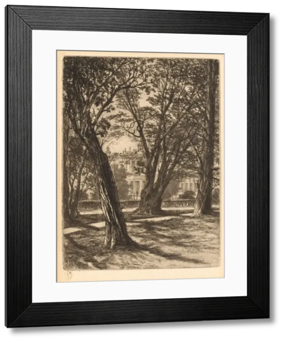 Framed Print : Kensington Gardens, No. 1 (Small Plate), 1859. Creator: Francis Seymour Haden (British, 1818-1910) Framed Print : Kensington Gardens, No. 1 (Small Plate), 1859. Creator: Francis Seymour Haden (British, 1818-1910)