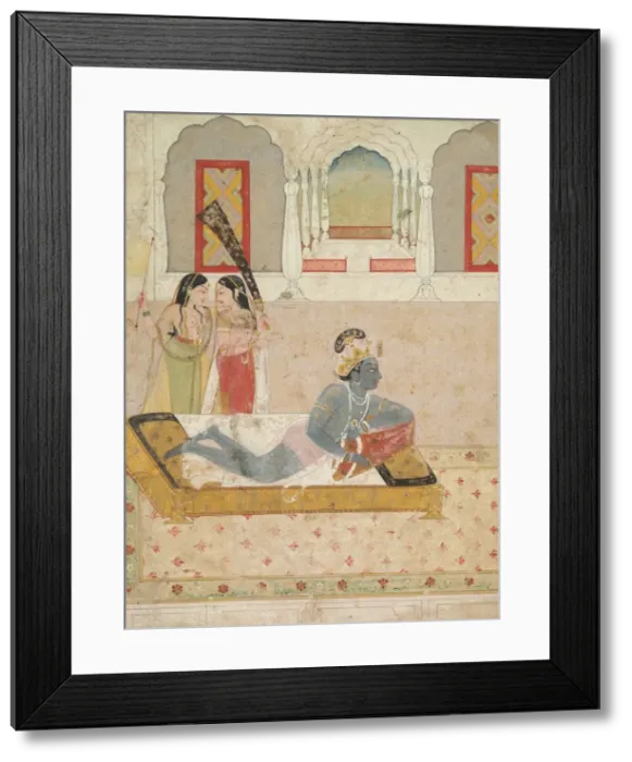 Framed Print : Krishna Awaiting Radha, c. 1750-1760. Creator: Unknown Framed Print : Krishna Awaiting Radha, c. 1750-1760. Creator: Unknown