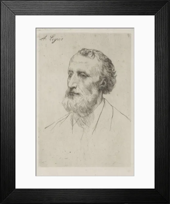 Framed Print : Jules Dalou. Creator: Alphonse Legros (French, 1837-1911) Framed Print : Jules Dalou. Creator: Alphonse Legros (French, 1837-1911)