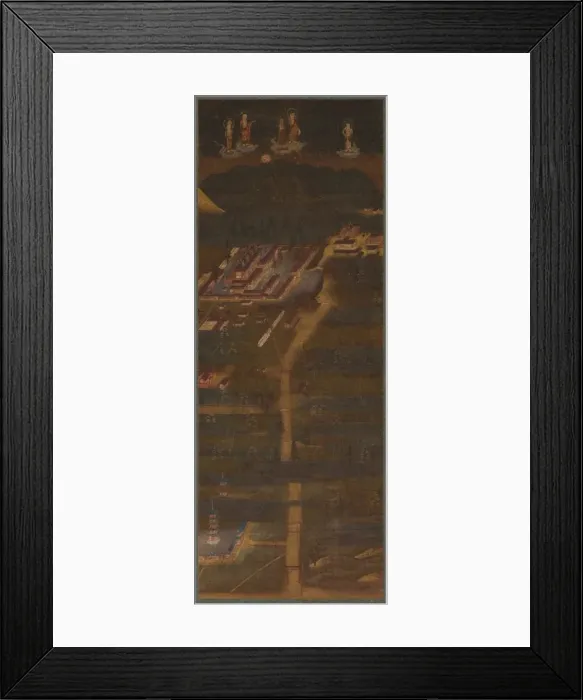 Framed Print : Kasuga Shrine Mandala, 1300-1333. Creator: Unknown Framed Print : Kasuga Shrine Mandala, 1300-1333. Creator: Unknown