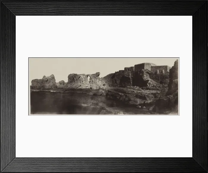 Framed Print : Kaalat el Athlit, Syria, View from the Seaside, 1859. Creator: Louis de Clercq (French, 1836-1901) Framed Print : Kaalat el Athlit, Syria, View from the Seaside, 1859. Creator: Louis de Clercq (French, 1836-1901)