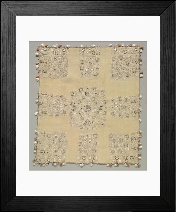 Framed Print : Kerchief, late 1800s. Creator: Unknown Framed Print : Kerchief, late 1800s. Creator: Unknown