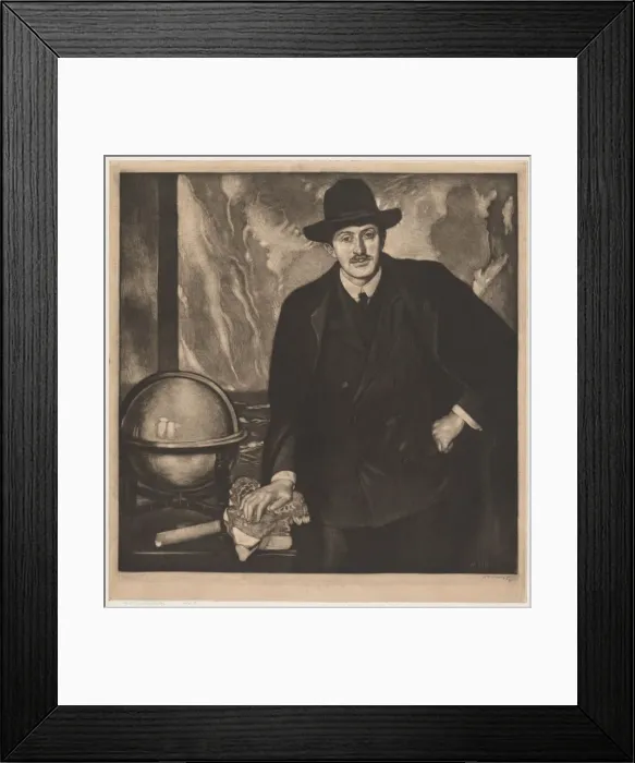 Framed Print : John Masefield. Creator: William Strang (British, 1859-1921) Framed Print : John Masefield. Creator: William Strang (British, 1859-1921)