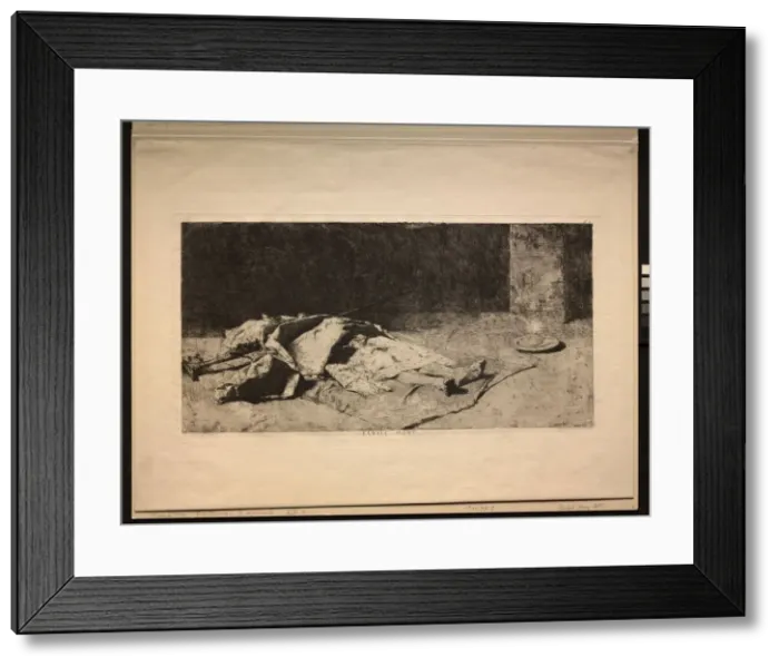 Framed Print : Kabyle mort. Creator: Mariano Fortuny y Carbo (Spanish, 1838-1874) Framed Print : Kabyle mort. Creator: Mariano Fortuny y Carbo (Spanish, 1838-1874)