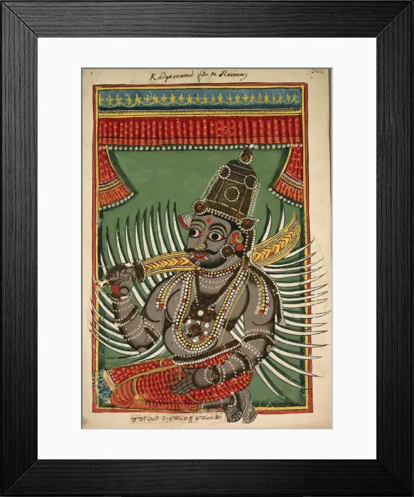 Framed Print : Kadgaramon (Son of Ravana), c. 1760. Creator: Unknown Framed Print : Kadgaramon (Son of Ravana), c. 1760. Creator: Unknown