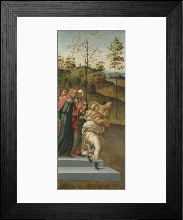 Framed Print : John the Baptist being carried to Zacharias, c. 1510. Creator: Francesco Granacci (Italian Framed Print : John the Baptist being carried to Zacharias, c. 1510. Creator: Francesco Granacci (Italian