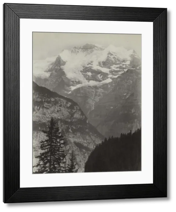 Framed Print : Jungfrau, View from Mürren, Switzerland, c. 1860s. Creator: Charles Soulier (French Framed Print : Jungfrau, View from Mürren, Switzerland, c. 1860s. Creator: Charles Soulier (French
