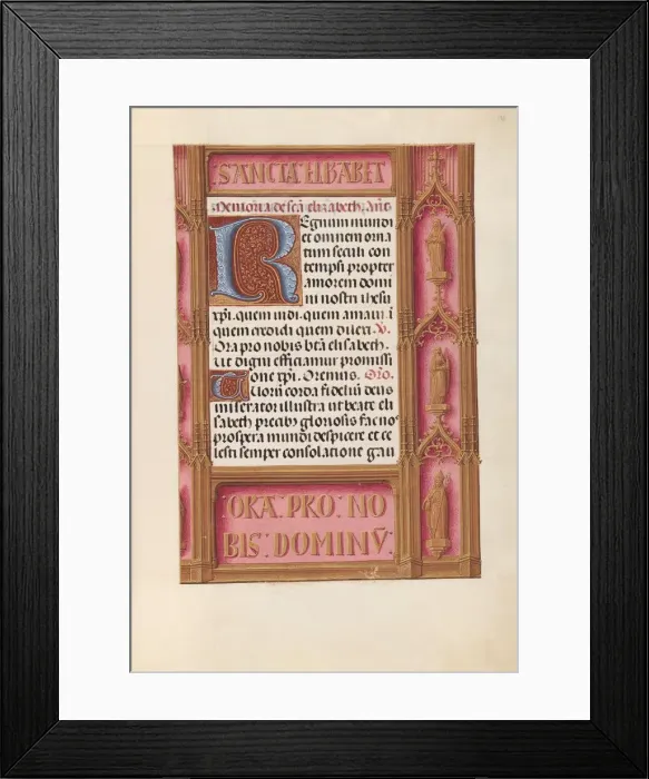 Framed Print : Hours of Queen Isabella the Catholic, Queen of Spain: Fol. 198r, c. 1500. Creator