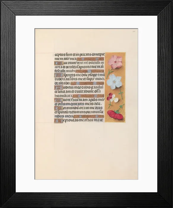 Framed Print : Hours of Queen Isabella the Catholic, Queen of Spain: Fol. 205r, c. 1500. Creator Framed Print : Hours of Queen Isabella the Catholic, Queen of Spain: Fol. 205r, c. 1500. Creator