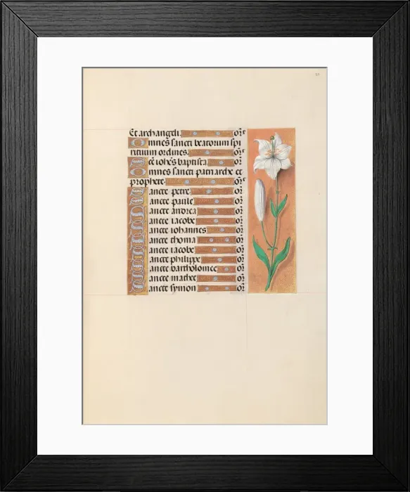 Framed Print : Hours of Queen Isabella the Catholic, Queen of Spain: Fol. 211r, c. 1500. Creator Framed Print : Hours of Queen Isabella the Catholic, Queen of Spain: Fol. 211r, c. 1500. Creator
