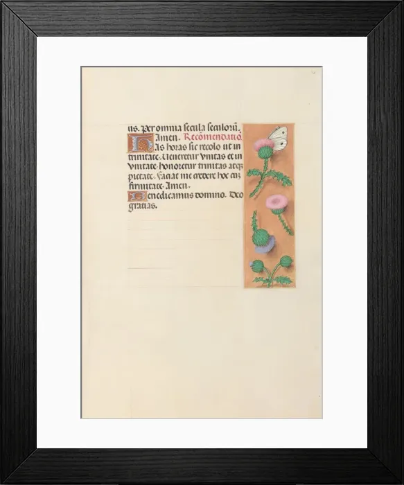 Framed Print : Hours of Queen Isabella the Catholic, Queen of Spain: Fol
