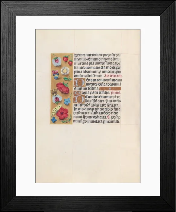 Framed Print : Hours of Queen Isabella the Catholic, Queen of Spain: Fol