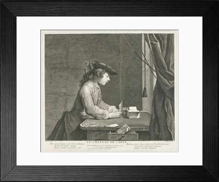 Framed Print : House of Cards. Creator: Pierre Filloeuil (French, 1696-aft 1734) Framed Print : House of Cards. Creator: Pierre Filloeuil (French, 1696-aft 1734)