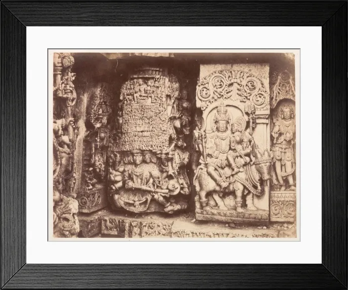 Framed Print : Hoysalesvara Temple Sculpture, Halebid, 1856-1857. Creator: Richard Banner Oakeley (British) Framed Print : Hoysalesvara Temple Sculpture, Halebid, 1856-1857. Creator: Richard Banner Oakeley (British)