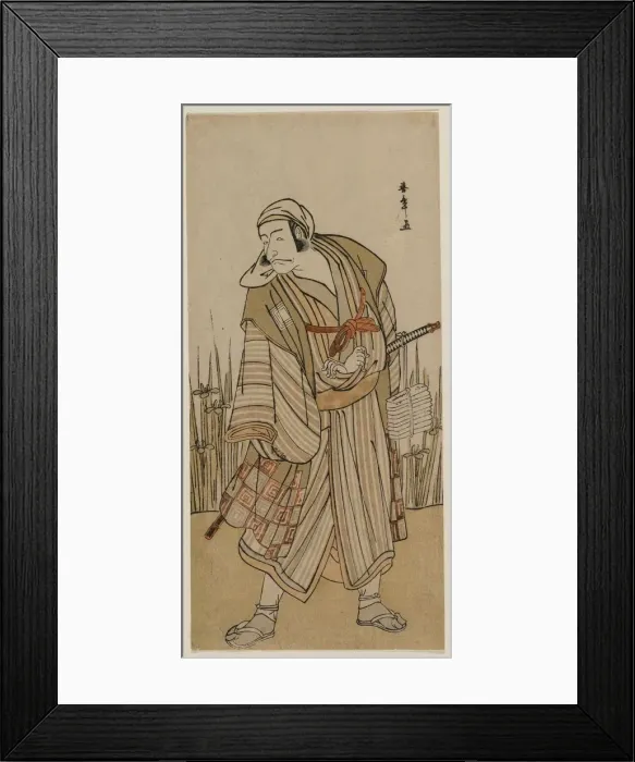 Framed Print : Ichikawa Danjuro V as a Traveller Beside a Clump of Iris, c. 1780. Creator: Katsukawa Shunsho Framed Print : Ichikawa Danjuro V as a Traveller Beside a Clump of Iris, c. 1780. Creator: Katsukawa Shunsho